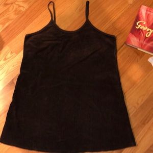 90s Brown Corduroy mini dress
